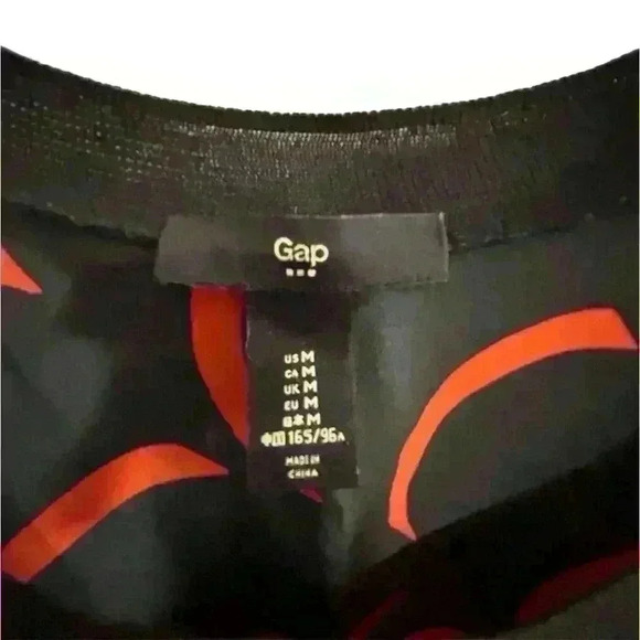 Gap Women's Sleeveless Tie Waist Dress Size M red and black Knee Length - Picture 5 of 9